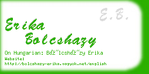 erika bolcshazy business card